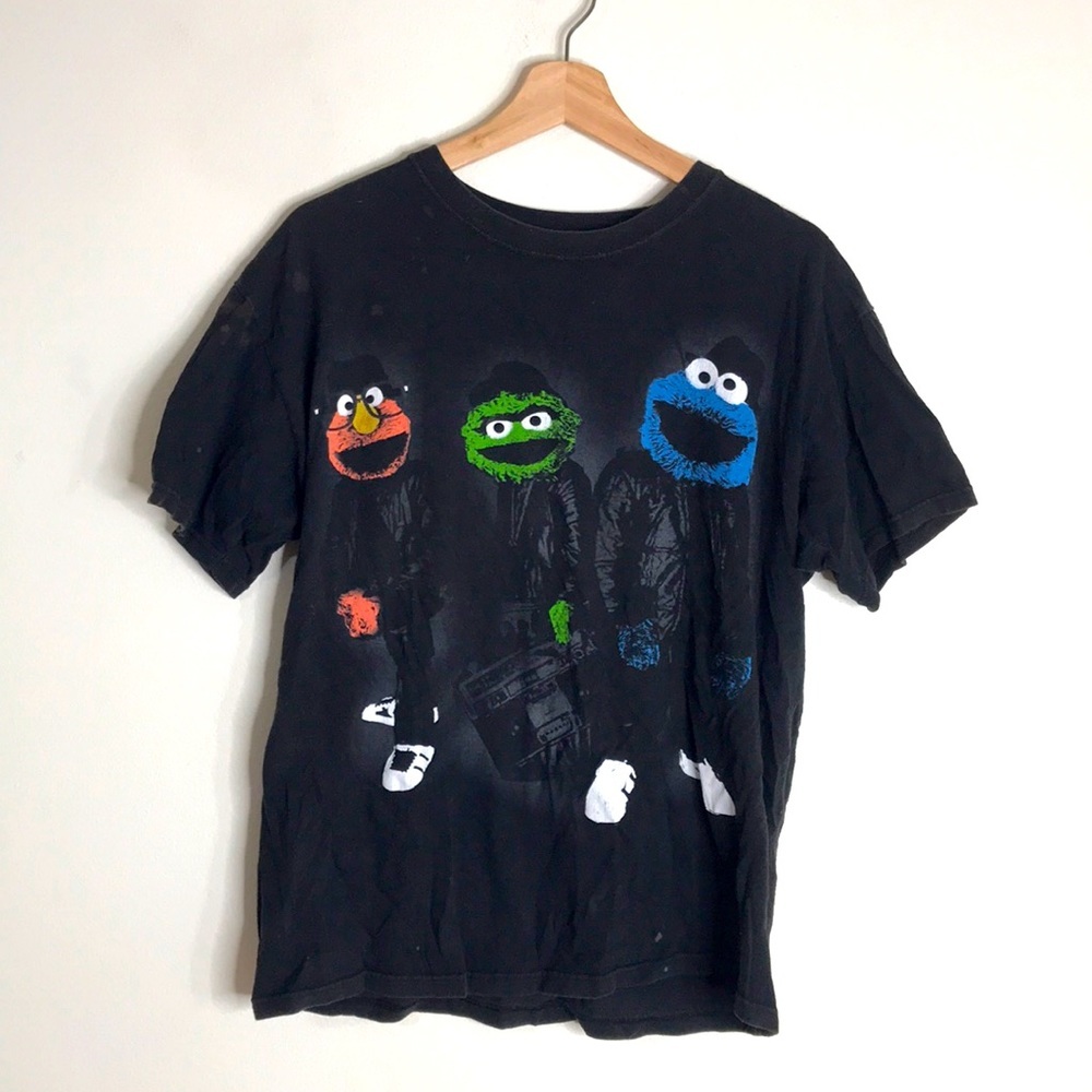 Vintage run DMC Sesame Street black t-shirt size medium